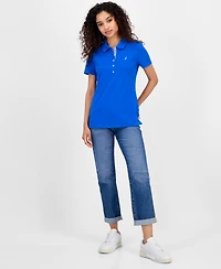 Nautica Jeans Women's Short-Sleeve Polo-Collar Shirt