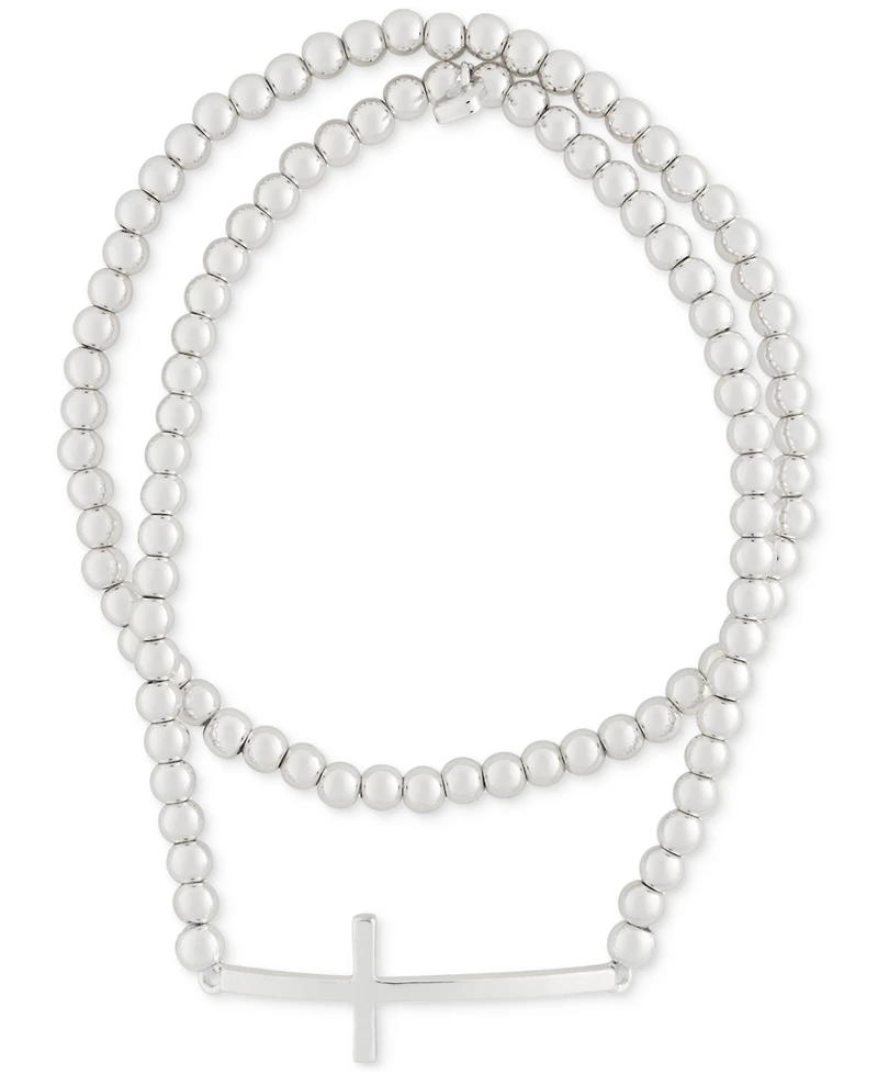 Nine West 2-Pc. Set Cross Beaded Stretch Bracelets