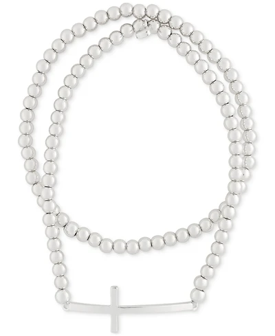 Nine West 2-Pc. Set Cross Beaded Stretch Bracelets