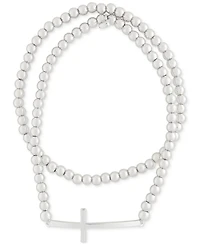 Nine West 2-Pc. Set Cross Beaded Stretch Bracelets