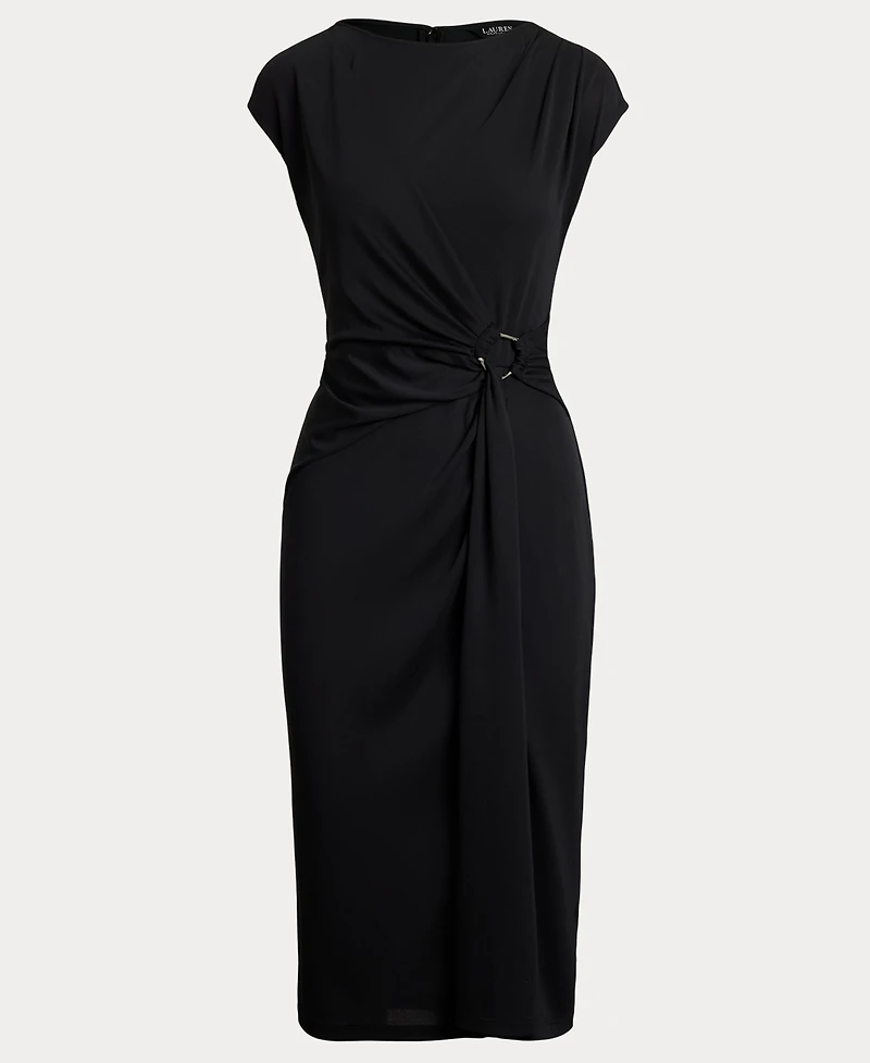Lauren Ralph Women's Ring-Trim Jersey Cap-Sleeve Dress