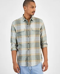 Sun + Stone Men's Plaid Shirt, Macy's Exclusive