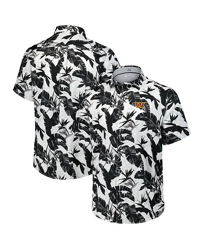 Tommy Bahama Men's Black Washington Commanders Sunnyvale Blooms Camp Button-Up Shirt