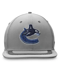 Fanatics Men's Gray Vancouver Canucks Authentic Pro Home Ice Snapback Hat