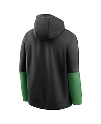 Nike Men's Black/Green Oregon Ducks 2024 Sideline Club Pullover Hoodie