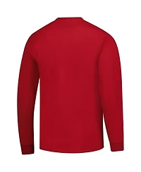 Fanatics Unlabeled Men's Crimson Indiana Hoosiers Logo Long Sleeve T-Shirt