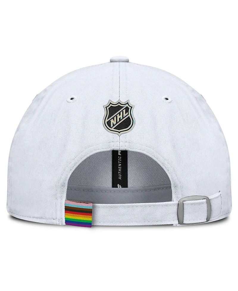 Fanatics Men's White Detroit Red Wings Pride Adjustable Hat