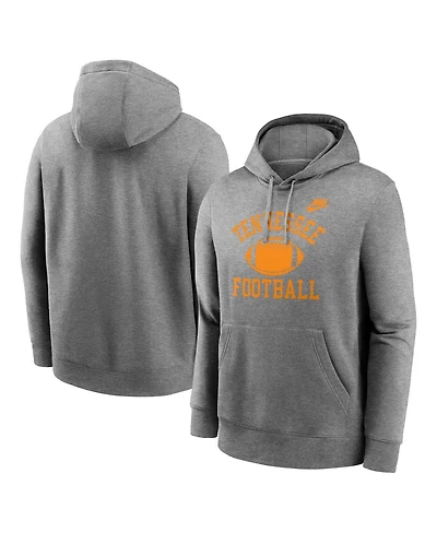 Nike Men's Heather Gray Tennessee Volunteers Legacy Football Icon Club Fleece Pullover Hoodie