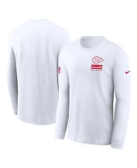 Nike Men's White Kansas City Chiefs Sideline Performance Long Sleeve T-Shirt