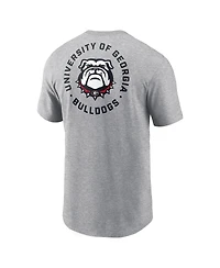 Nike Men's Heather Gray Georgia Bulldogs Campus 2-Hit T-Shirt