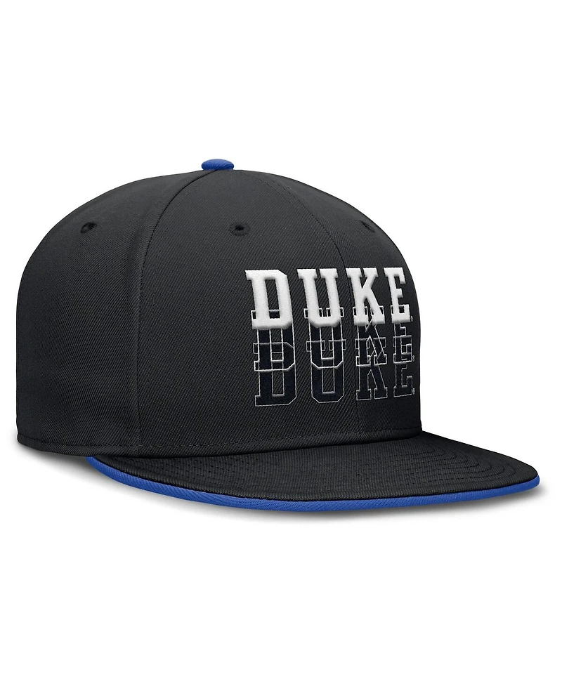 Nike Men's Black Duke Blue Devils True Primetime Performance Fitted Hat