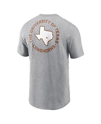 Nike Men's Heather Gray Texas Longhorns Campus 2-Hit T-Shirt