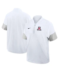 Nike Men's White Arizona Wildcats 2025 Sideline Coaches Lightweight Short Sleeve Jacket