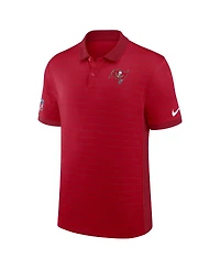 Nike Men's Red Tampa Bay Buccaneers Sideline Victory Stripe Performance Polo Shirt