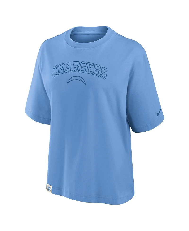 Nike Women's Powder Blue Los Angeles Chargers Glory Arch Boxy T-Shirt