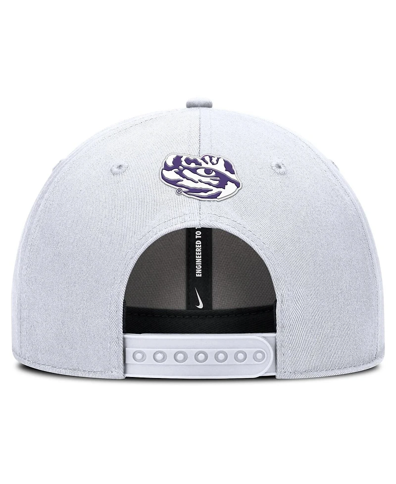 Nike Men's White Lsu Tigers Rise Practice Adjustable Hat