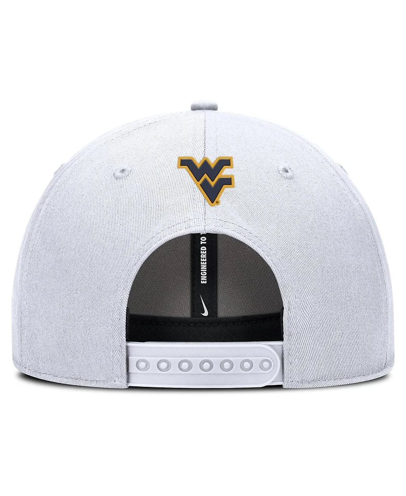Nike Men's White West Virginia Mountaineers Rise Practice Adjustable Hat