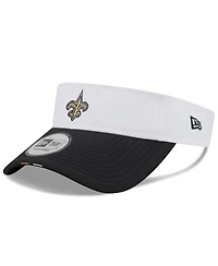 New Era Men's White/Black New Orleans Saints 2025 Nfl Training Camp Adjustable Visor Hat