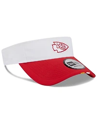 New Era Men's White/Red Kansas City Chiefs 2025 Nfl Training Camp Adjustable Visor Hat