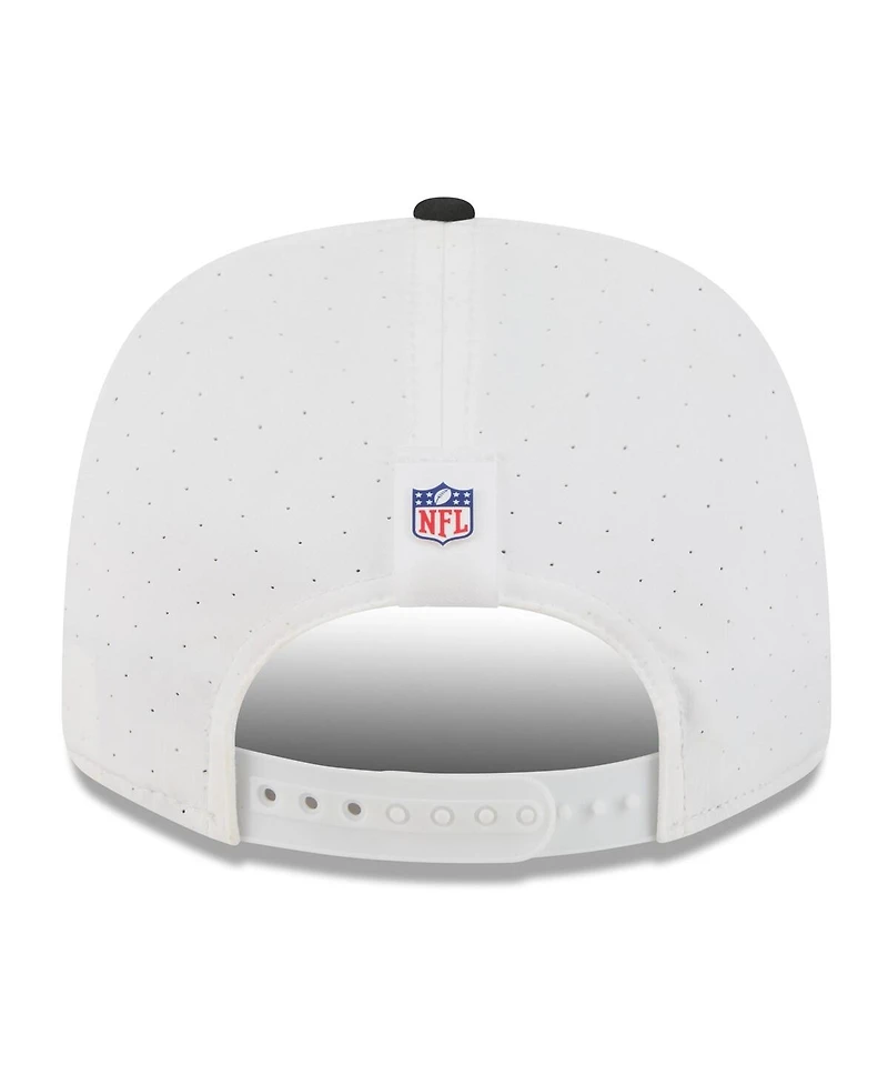 New Era Men's White/Black Pittsburgh Steelers 2025 Nfl Training Camp 9SEVENTY Adjustable Hat