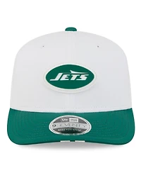 New Era Men's White/Green New York Jets 2025 Nfl Training Camp 9SEVENTY Adjustable Hat