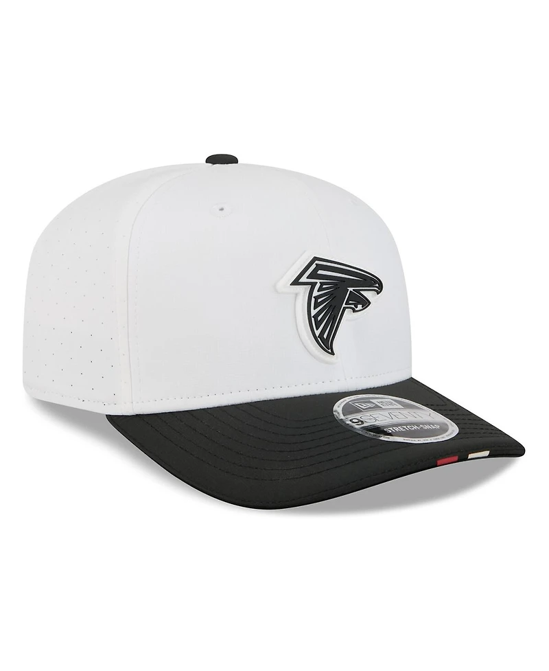 New Era Men's White/Black Atlanta Falcons 2025 Nfl Training Camp 9SEVENTY Adjustable Hat