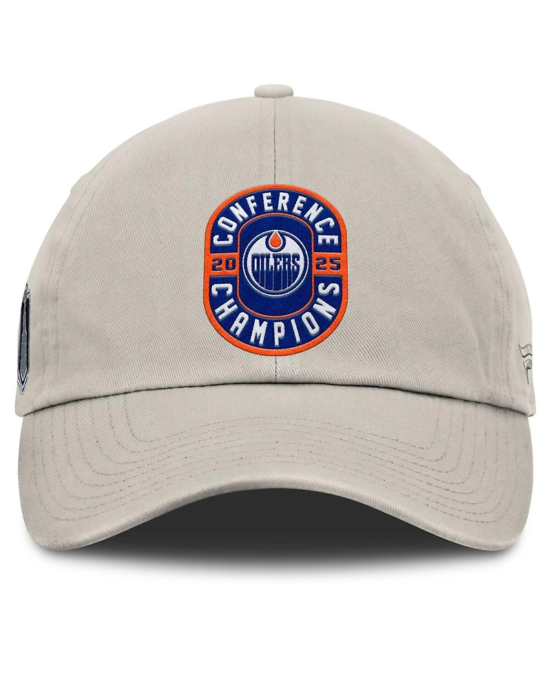 Fanatics Women's Natural Edmonton Oilers 2025 Western Conference Champions Adjustable Hat