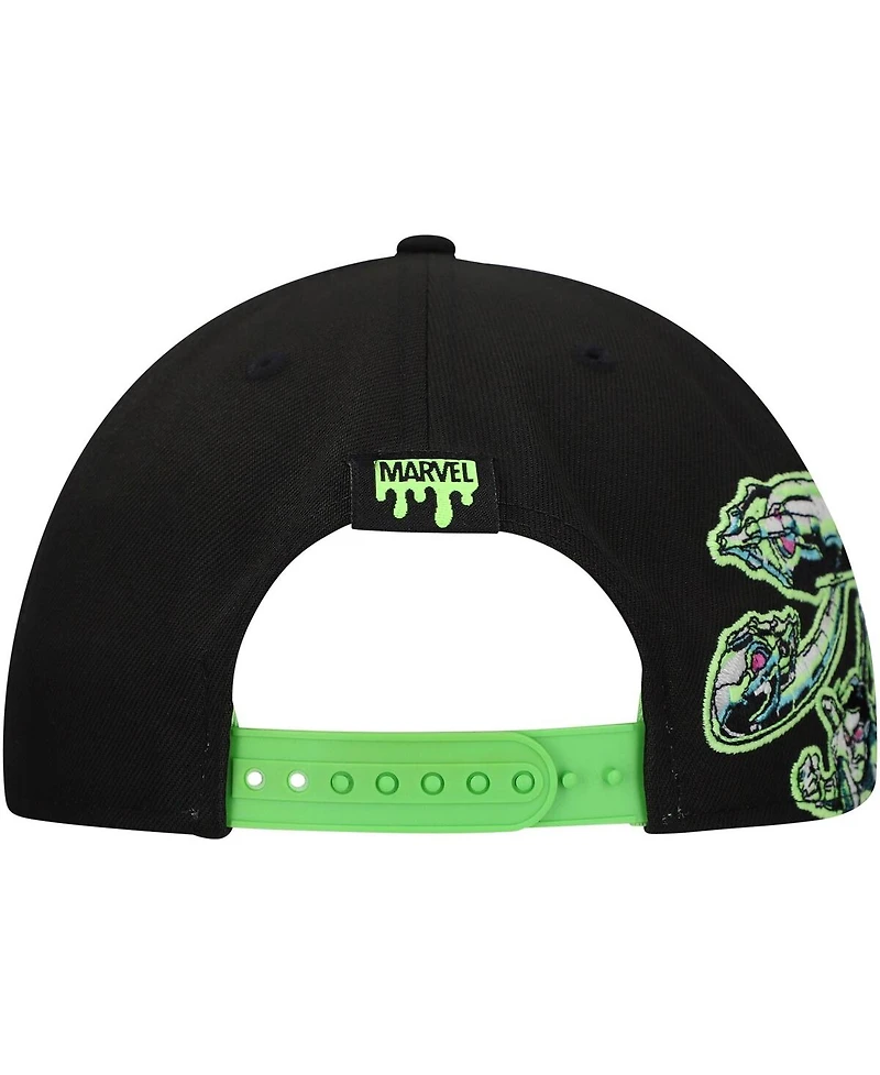 Lids Men's Black Spider-Man Glow-in-the-Dark Dr. Octopus Radioactive A-Frame Adjustable Hat
