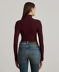 Lauren Ralph Ribbed Turtleneck Sweater