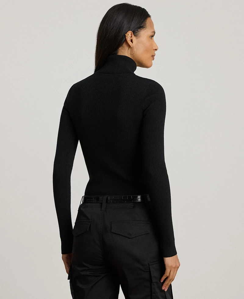 Lauren Ralph Ribbed Turtleneck Sweater