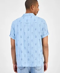 Sun + Stone Men's Seersucker Camp Shirt, Macy's Exclusive