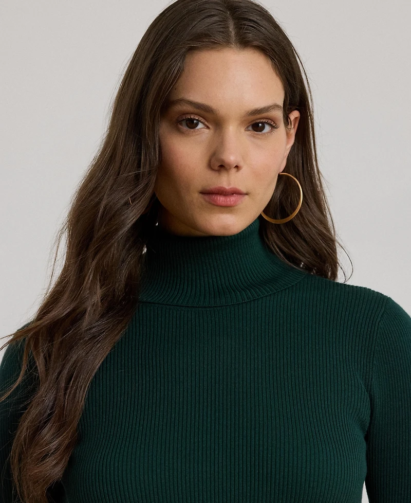 Lauren Ralph Ribbed Turtleneck Sweater