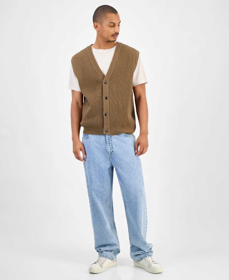 Sun + Stone Men's Sweater Vest, Macy's Exclusive