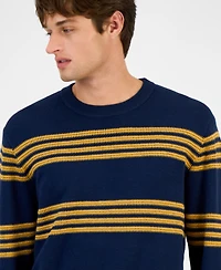 Sun + Stone Men's Striped Crewneck Sweater, Macy's Exclusive