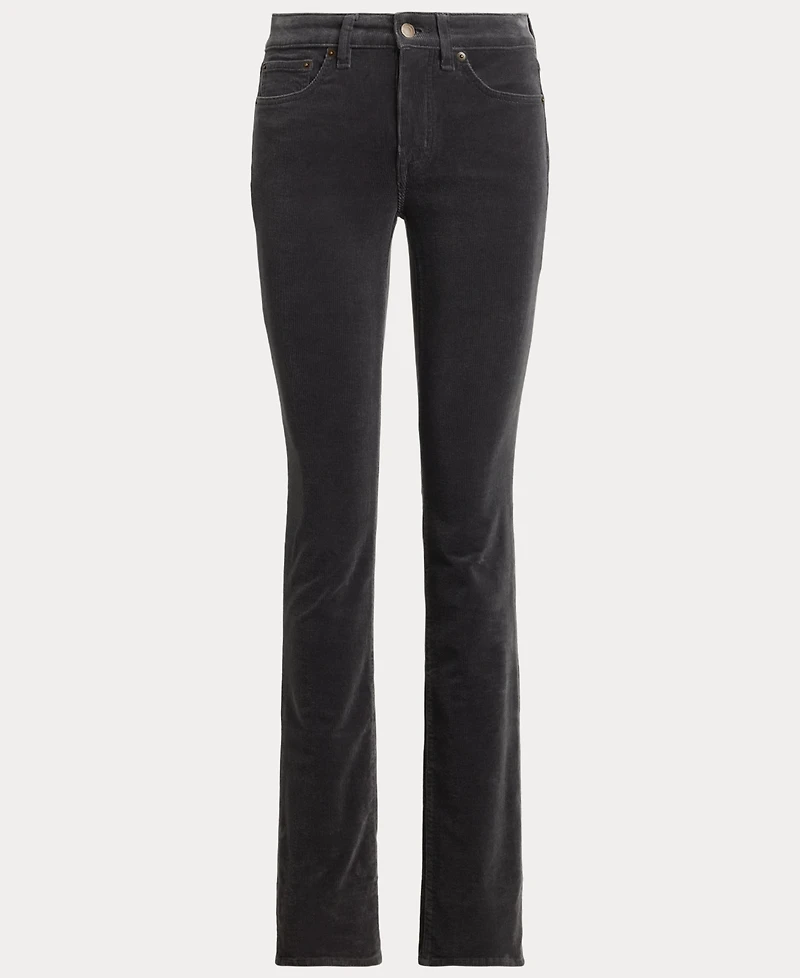 Lauren Ralph Stretch Corduroy Mid-Rise Straight Pants