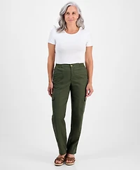 Style & Co Petite Knit-Waist Cargo-Pocket Utility Pants, Macy's Exclusive