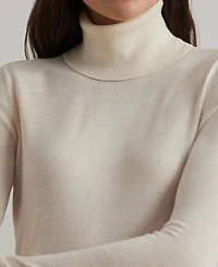 Lauren Ralph Lauren Women's Silk-Blend Turtleneck Sweater