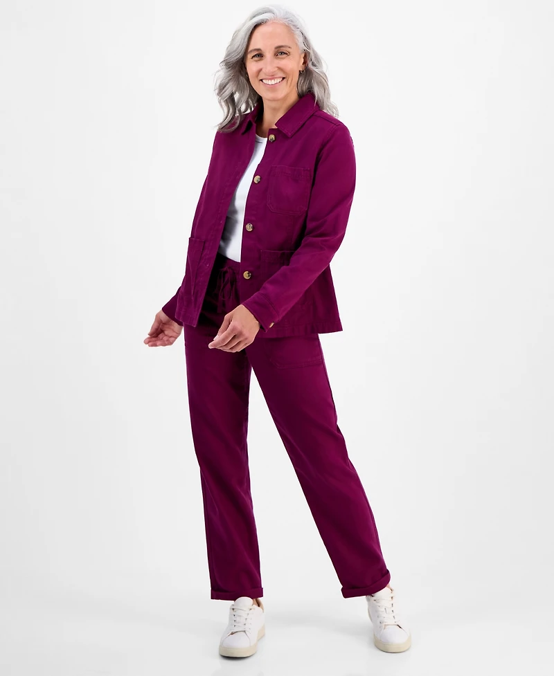 Style & Co Petite Twill Jacket, Macy's Exclusive