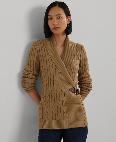 Lauren Ralph Women's Buckled Cotton Sweater