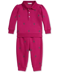 Polo Ralph Lauren Baby Girls Fleece Sweatshirt & Pant Set