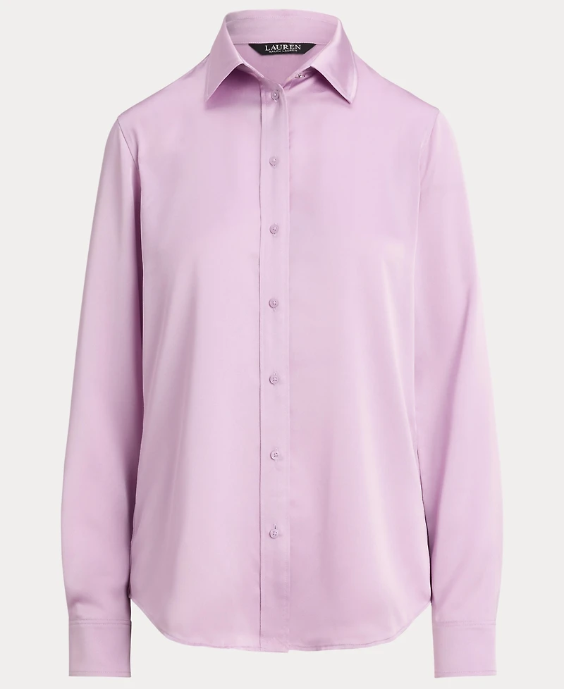 Lauren Ralph Women's Satin Charmeuse Shirt