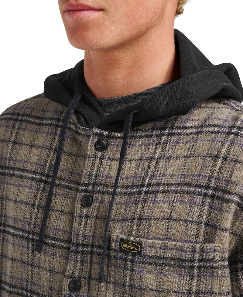Quiksilver Men's Sandbar Hooded Flannel Shirt