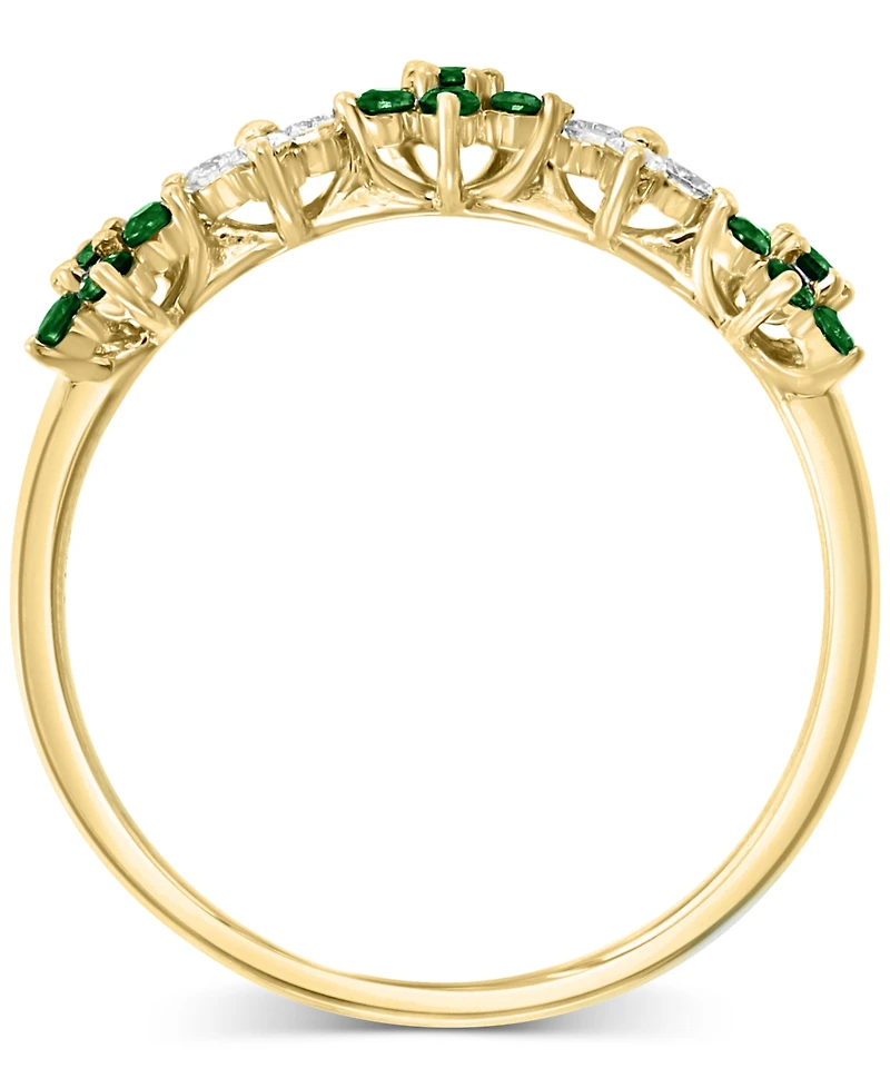 Lali Jewels Ruby (3/8 ct. t.w.) & Diamond (1/6 Five Flower Ring 14k Gold (Also White Gold)