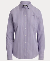 Lauren Ralph Women's Classic-Fit Striped Broadcloth Shirt