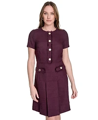 Tommy Hilfiger Women's Round-Neck Fringe-Trim Dress