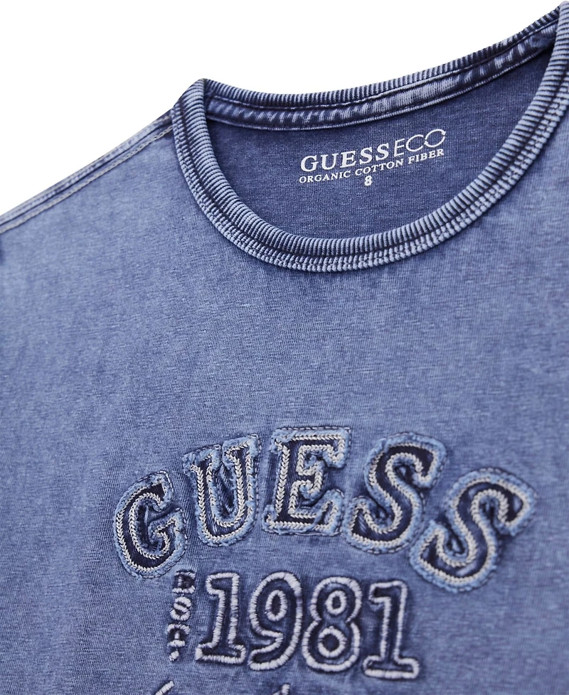 Guess Big Boys Garment Dye Short Sleeve T-Shirt