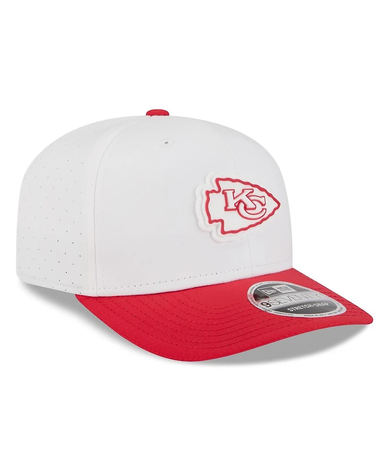 New Era Men's White/Red Kansas City Chiefs 2025 Nfl Training Camp 9SEVENTY Adjustable Hat