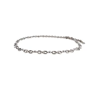 Steve Madden Imitation Pearl & Chain Belt