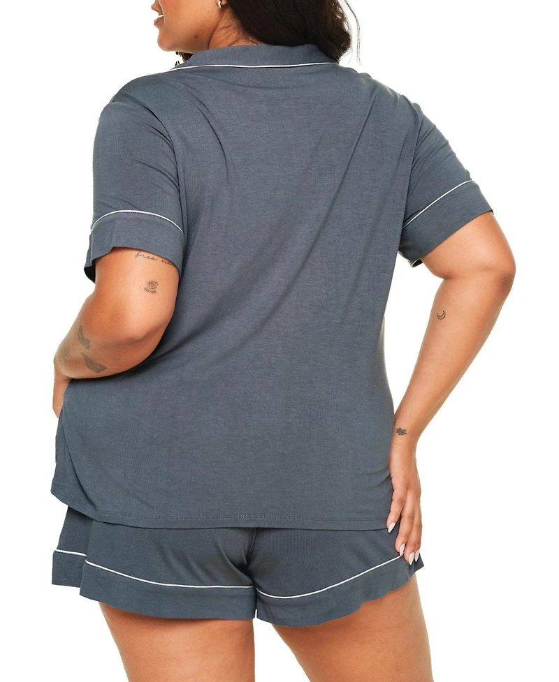 Adore Me Plus Size Jane Short Pajama Set