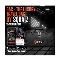 Squatz Travel Duffle Bag Pack, Foldable Overnight Bag with Compartments, Tear-Resistant Carry-On